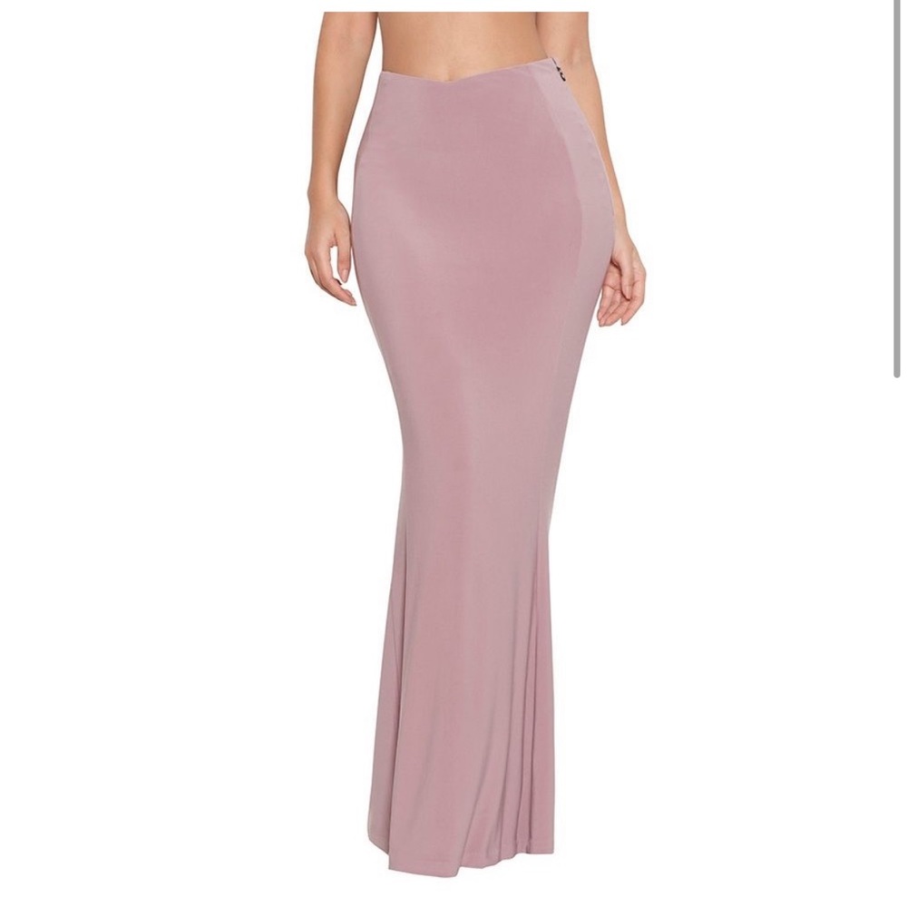 House of CB Ruched Back Mauve Maxi Skirt